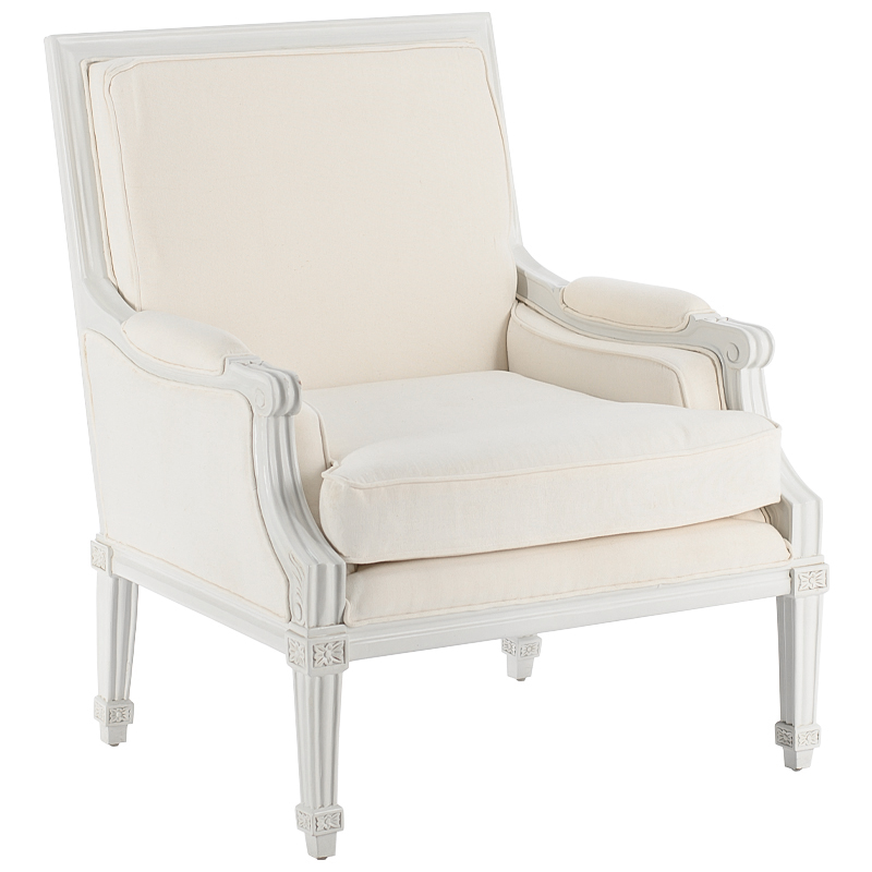 Кресло French Provence Armchair Ferrand ivory Белый ivory ( слоновая кость ) в Сочи | Loft Concept 