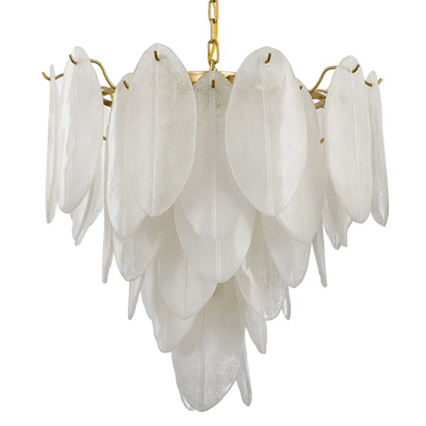 Люстра Angel Style Italian Murano Glass Золотой Прозрачный белый Люстра Angel Style Italian Murano Glass Золотой Прозрачный белый в Сочи | Loft Concept