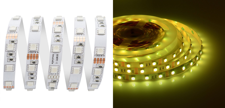 Светодиодная лента 14,4W/m 60LED/m 5050SMD разноцветная 5M - фото №1