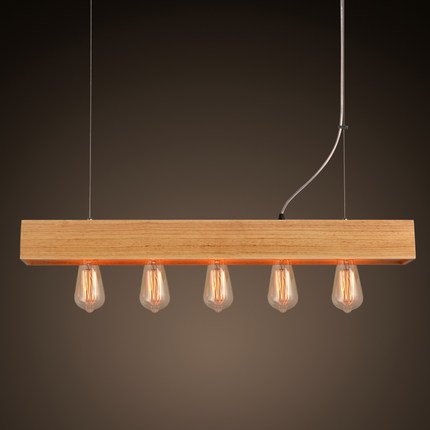 Люстра Loft Wooden Lighting Line Pendant Белый дуб в Сочи | Loft Concept 