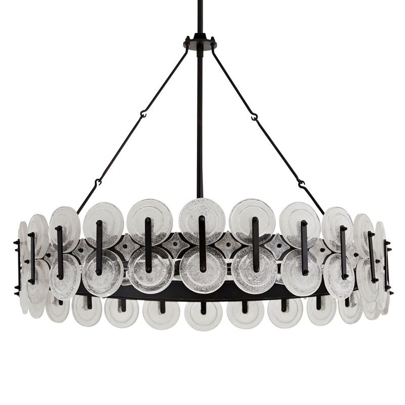 Люстра Arteriors RONDELLE CHANDELIER Черный Прозрачный в Сочи | Loft Concept 