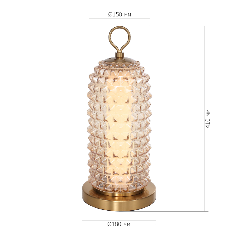 Настольная лампа с факутрным стеклянным плафоном Sonora в Сочи