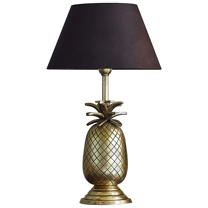 Настольная лампа Pineapple Lampshade Table Lamp Черный Латунь в Сочи | Loft Concept 