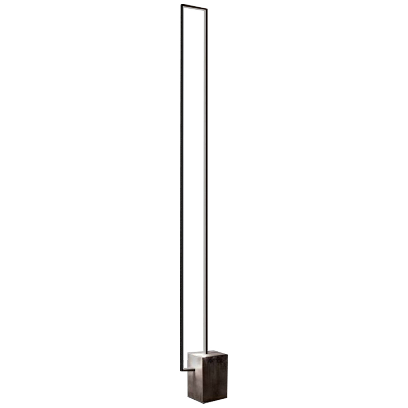 Торшер Лофт Светодиодный Rectangular Vertical LED Floor Lamp Черный Серый бетон в Сочи | Loft Concept 