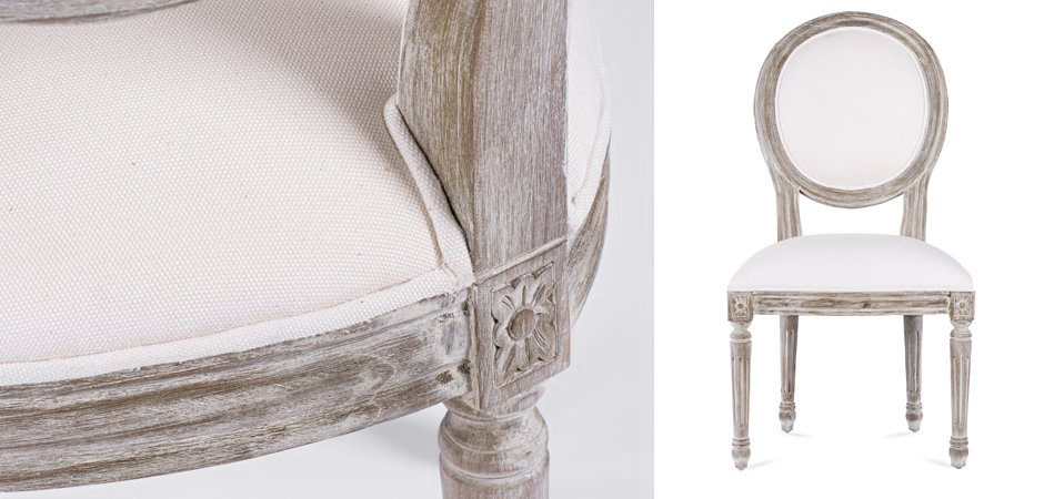 Стул REGENCY MEDALLION CHAIR Avory Linen Стул REGENCY MEDALLION CHAIR Avory Linen - Loft-Concept в Сочи