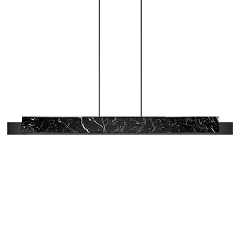 Люстра Leonce Marble Linear Chandelier Черный Черный Мрамор Nero в Сочи | Loft Concept 