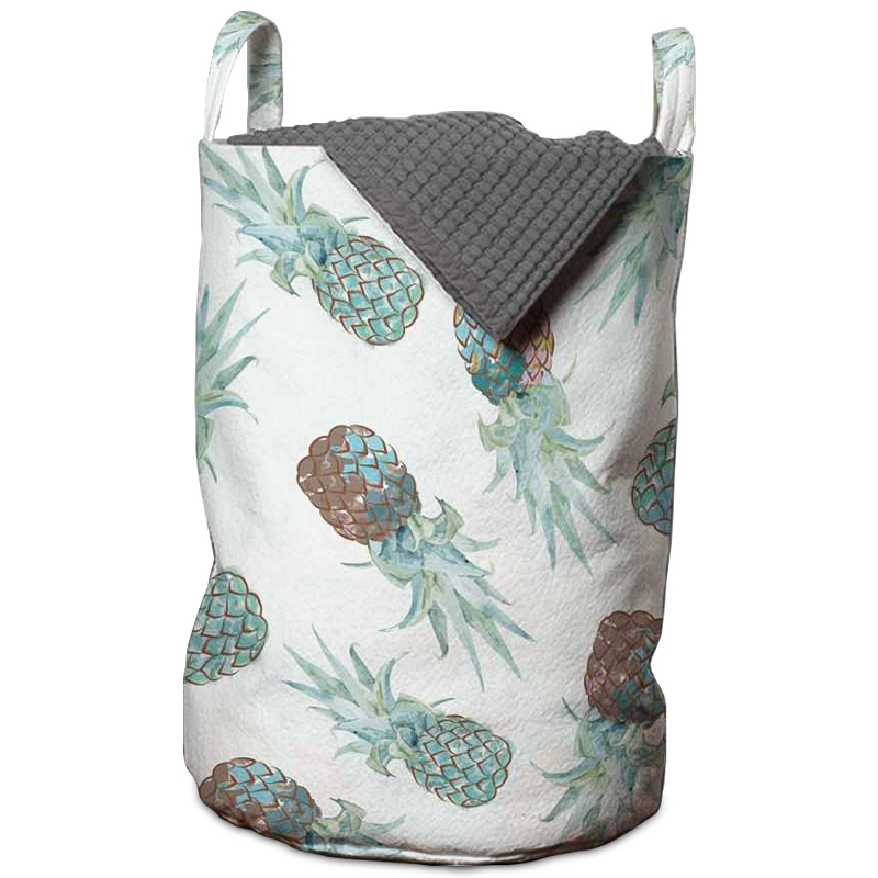 Корзина Pineapple Pattern Basket Голубой пастельный Белый в Сочи | Loft Concept 