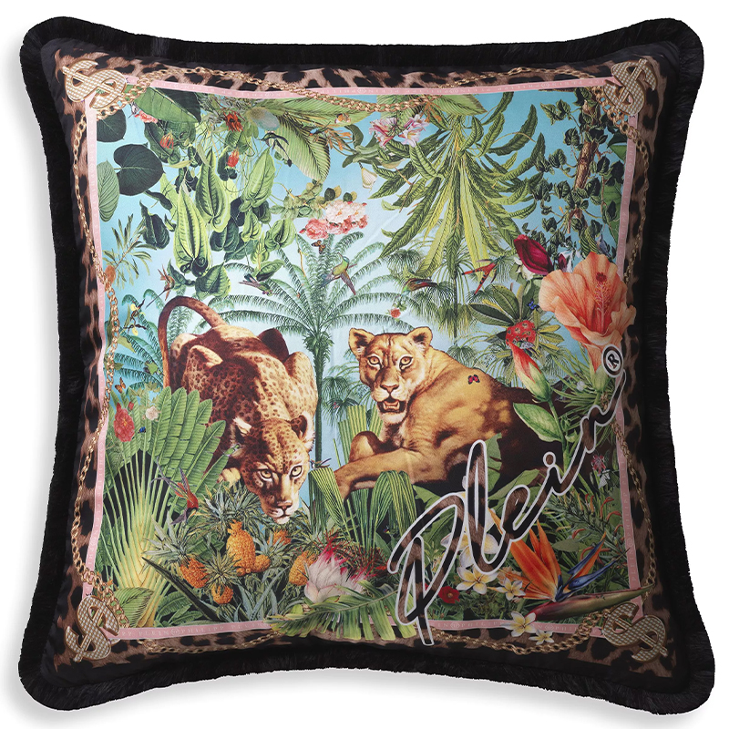 Подушка Philipp Plein Cushion Silk Exotic 70 x 70 Мульти в Сочи | Loft Concept 