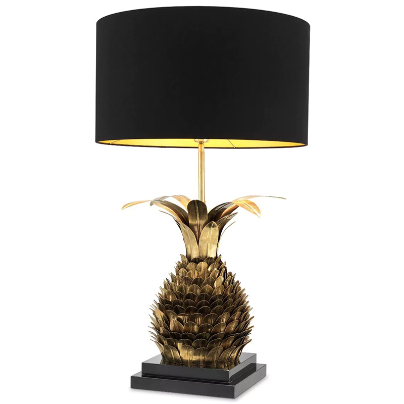 Настольная лампа Eichholtz Table Lamp Ananas Черный Латунь Винтажная латунь в Сочи | Loft Concept 