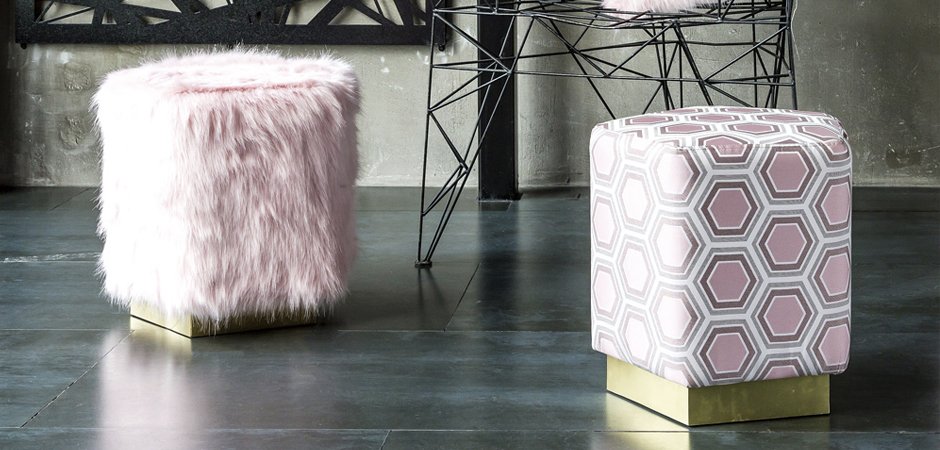 Пуф Hexagon Pink Geometry - Loft-Concept в Сочи