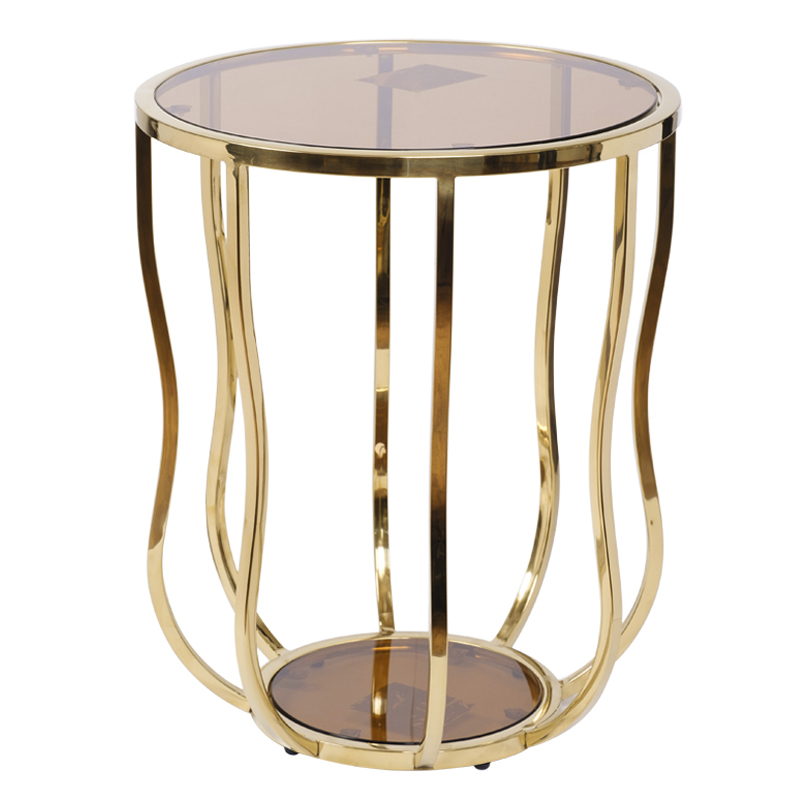 Приставной стол Fedric Side Table gold Глянцевое золото в Сочи | Loft Concept 