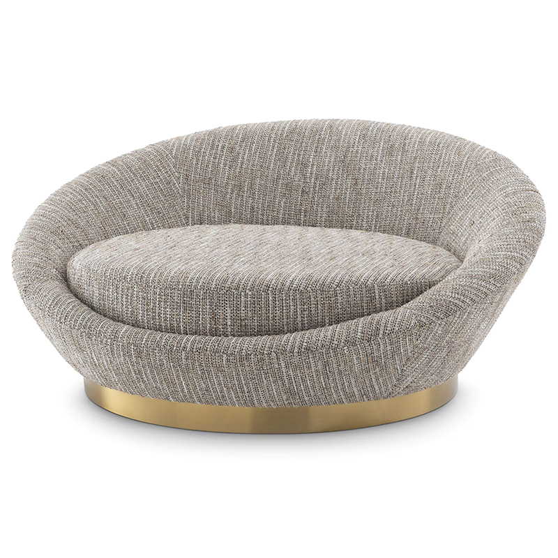 Диван Eichholtz Sofa Duardo Mademoiselle Beige Бежево-серый Латунь в Сочи | Loft Concept 