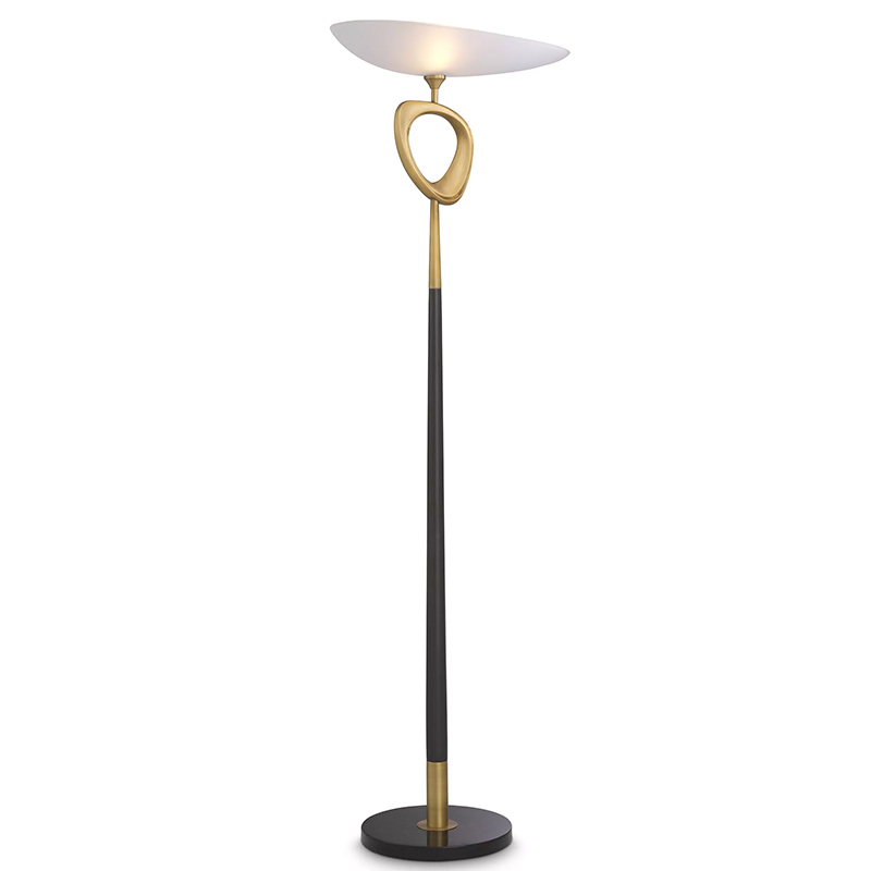 Торшер Eichholtz Floor Lamp Celine Белый Черный Латунь Торшер Eichholtz Floor Lamp Celine Белый Черный Латунь в Сочи | Loft Concept