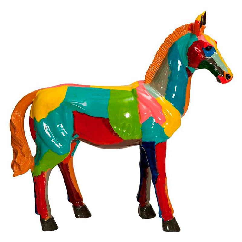 Фигурка керамика лошадь разноцветная Colored Horse Мульти в Сочи | Loft Concept 