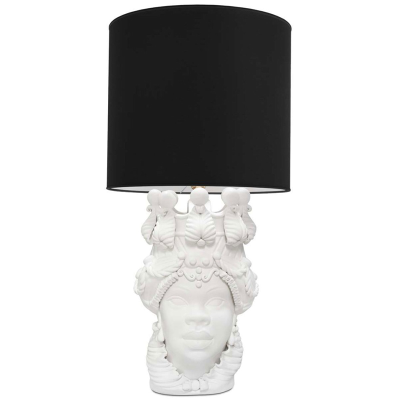 Настольная лампа Table Lamp Moro Lady Big Lipstick Black Белый Черный в Сочи | Loft Concept 