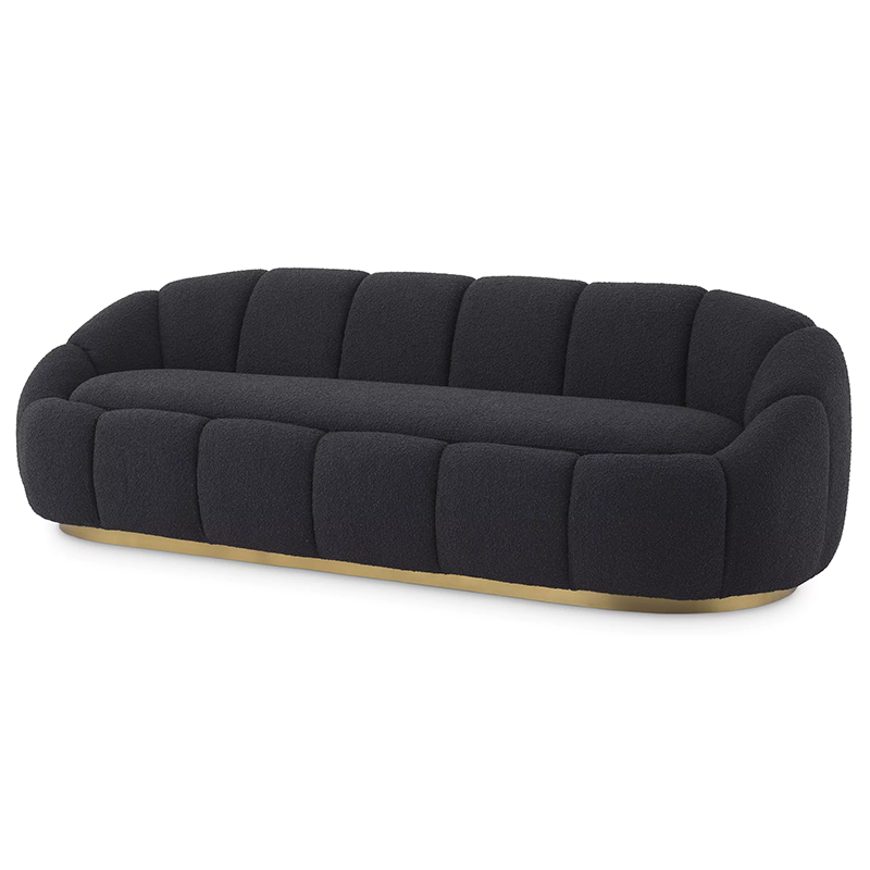 Диван Eichholtz Sofa Inger Black Черный Латунь в Сочи | Loft Concept 