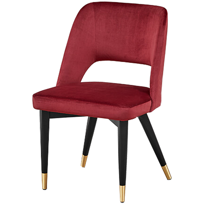 Стул Neasan Stool crimson Черный Малиновый (Crimson) Латунь в Сочи | Loft Concept 