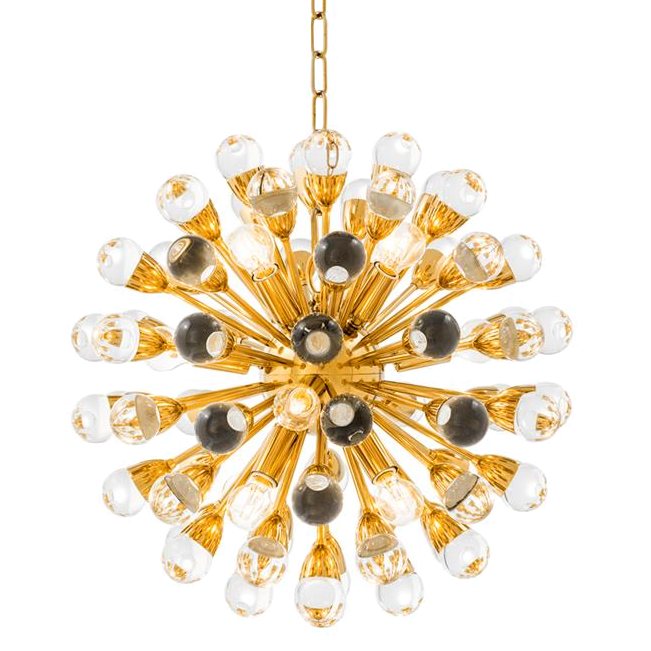 Люстра Chandelier Antares S Gold Золотой Прозрачный в Сочи | Loft Concept 