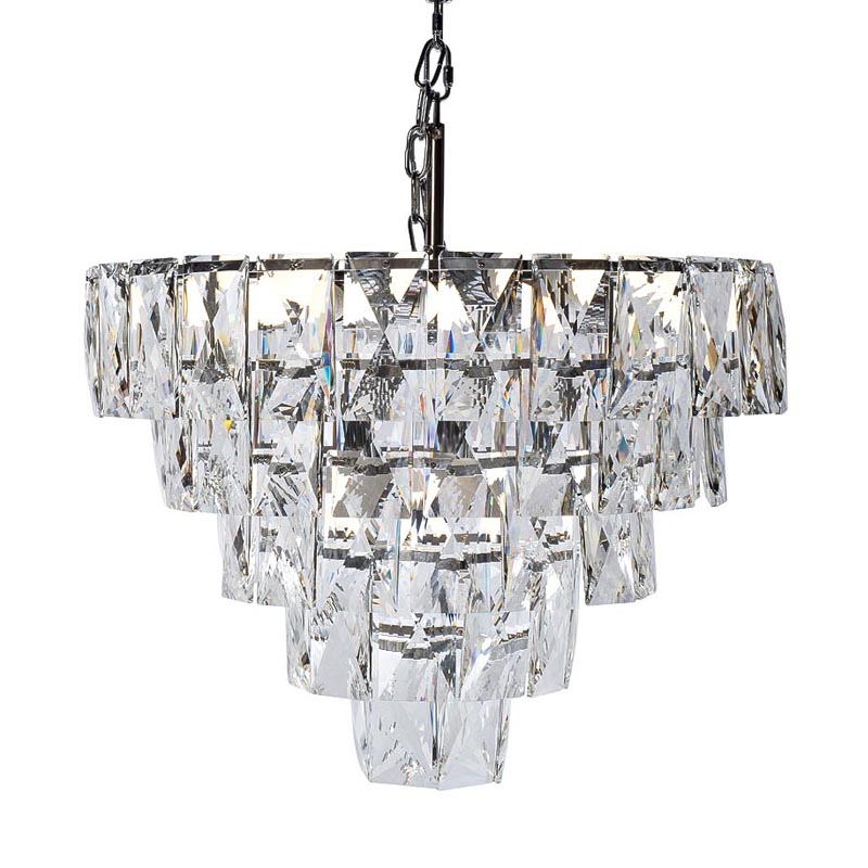 Люстра Tiers Crystal Light Chandelier 16 D60 Серебряный в Сочи | Loft Concept 