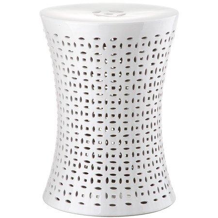 Керамический табурет Camilla Garden Stool White Белый в Сочи | Loft Concept 