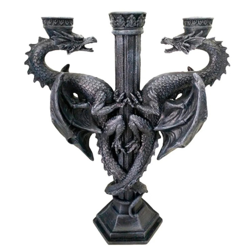 Подсвечник Two Dragons Candlestick Черный в Сочи | Loft Concept 