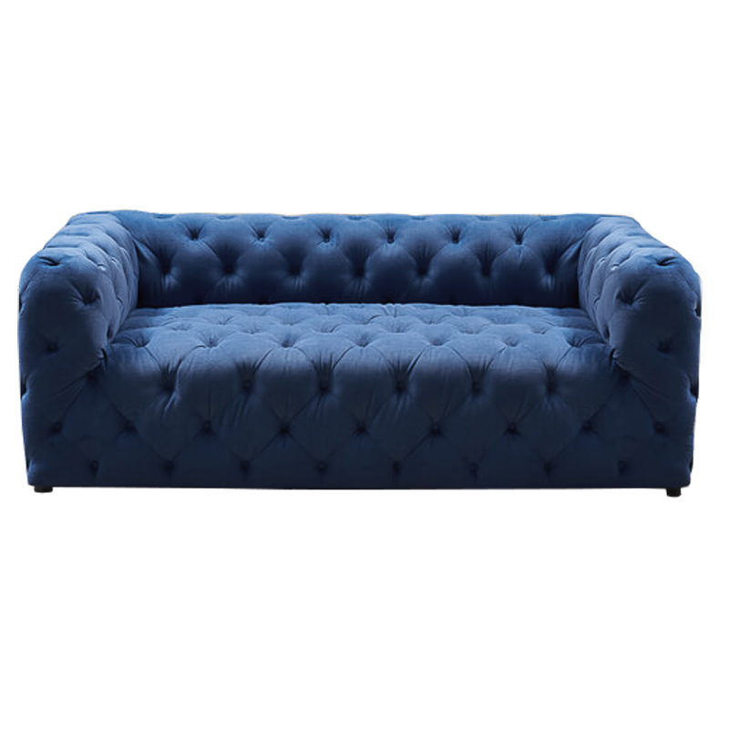 Диван Soho tufted blue velor Синий в Сочи | Loft Concept 