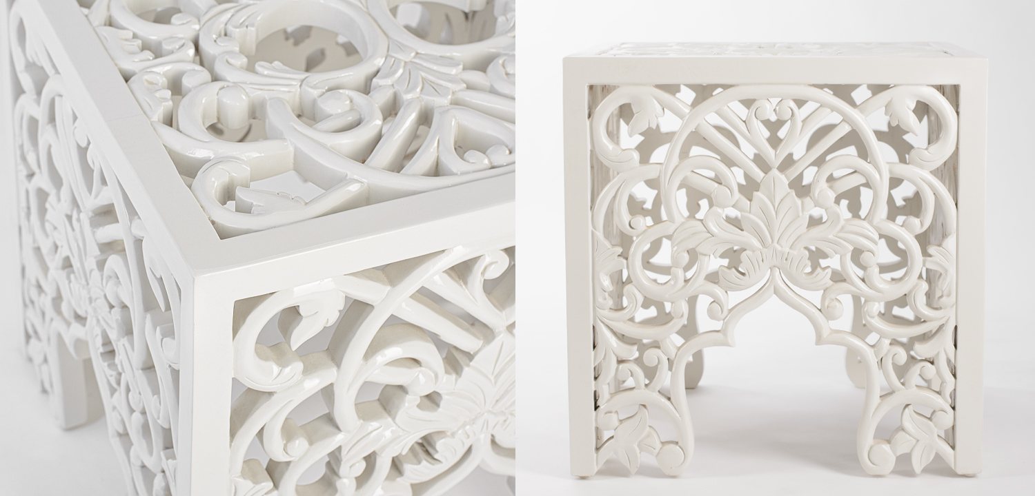 Приставной стол Side Table White lace - фото