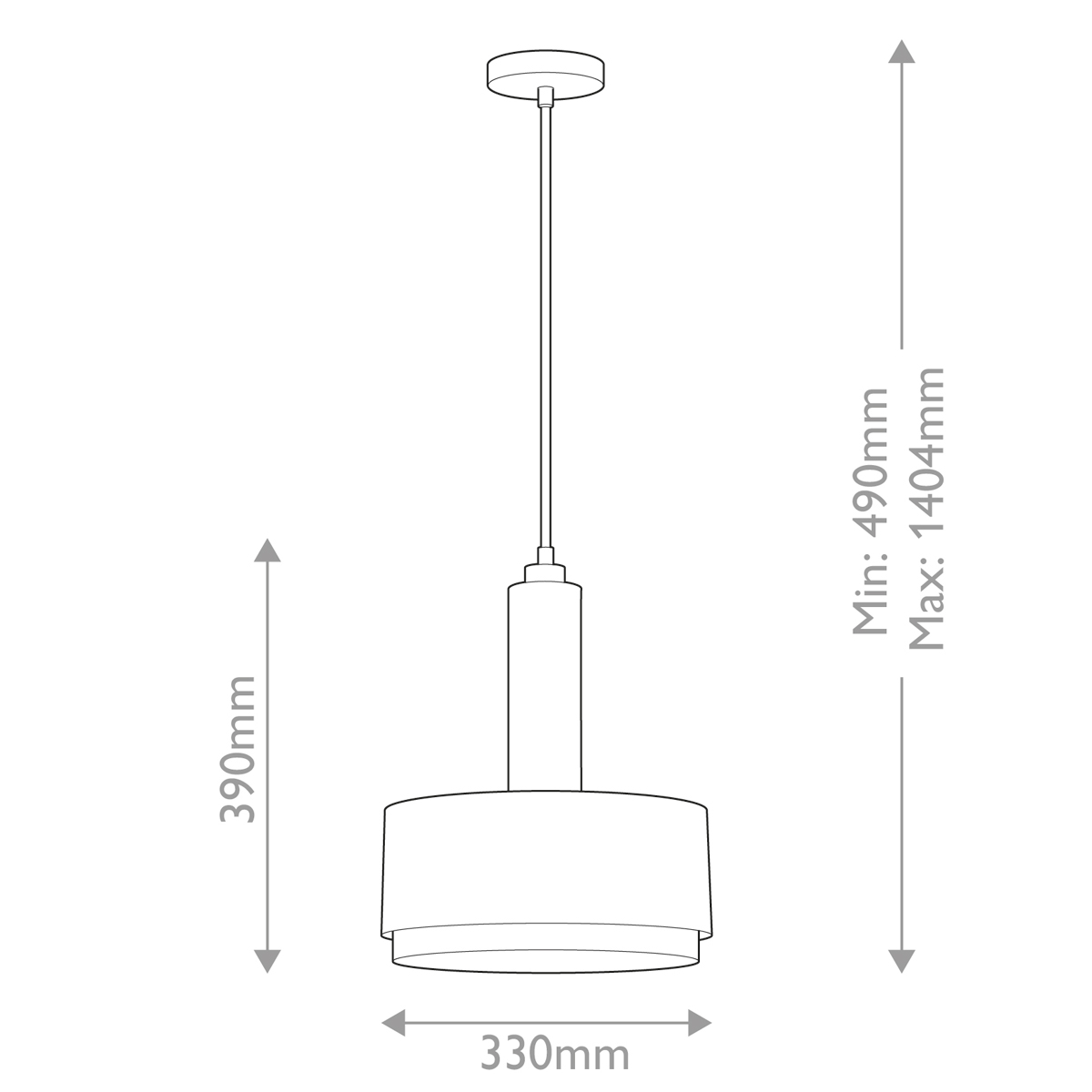 Подвесной светильник цилиндрический с белым плафоном Hinkley в Сочи