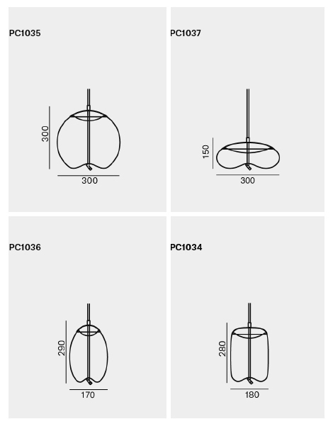 Подвесной светильник KNOT Small Gray glass в Сочи