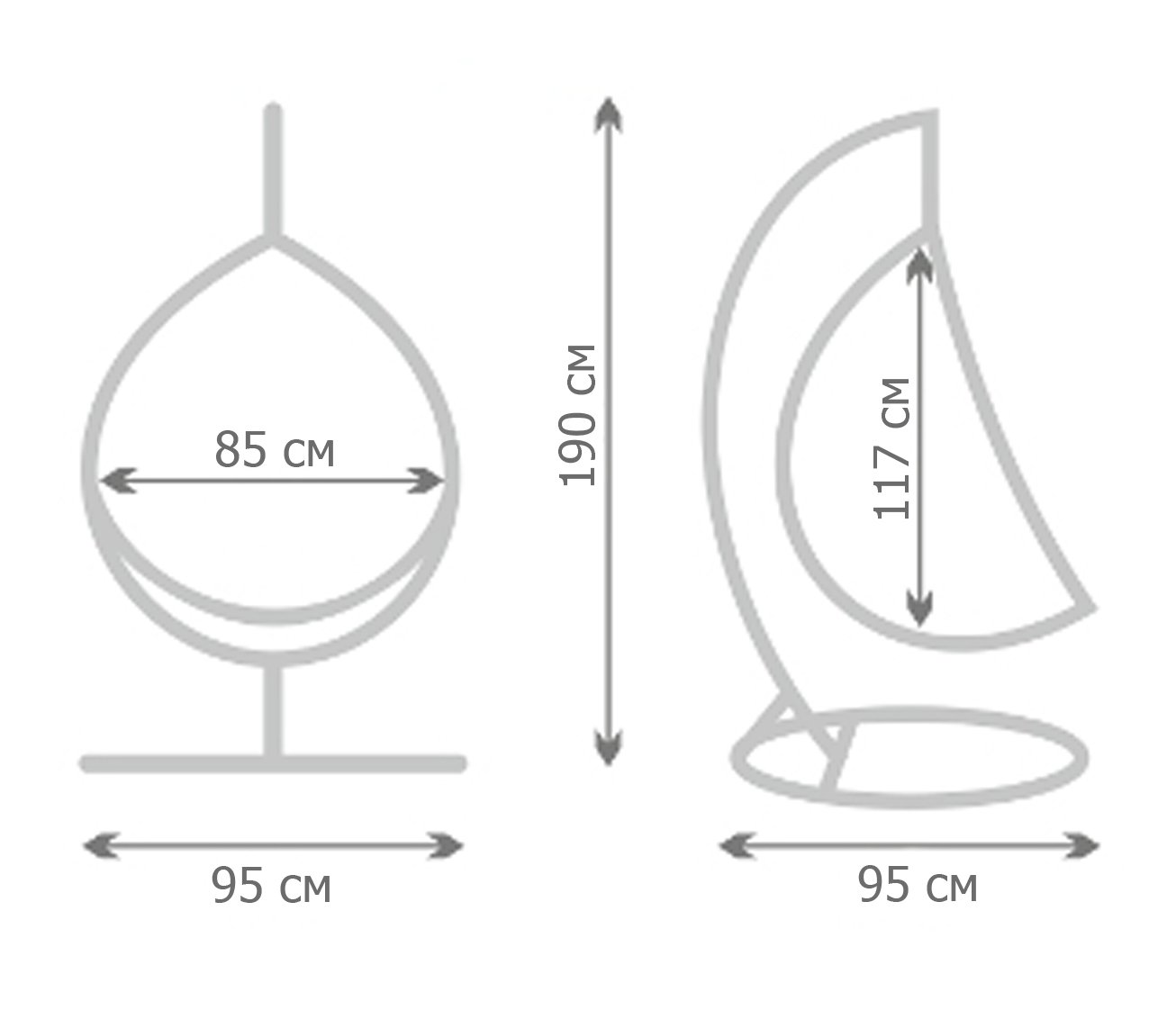 Кресло Swing chair outdoor Coffee Egg в Сочи