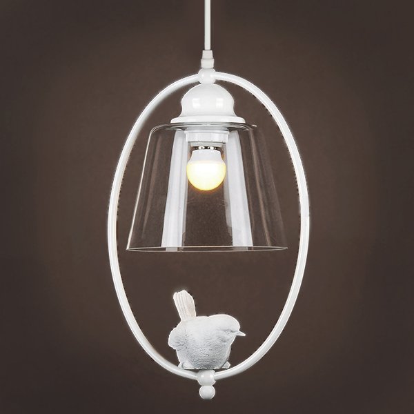 Подвесной светильник Provence Bird Oval Pendant Белый в Сочи | Loft Concept 