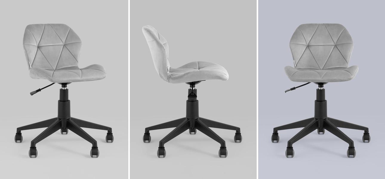 Офисный Стул Jeroen Chair Серый Велюр - фото