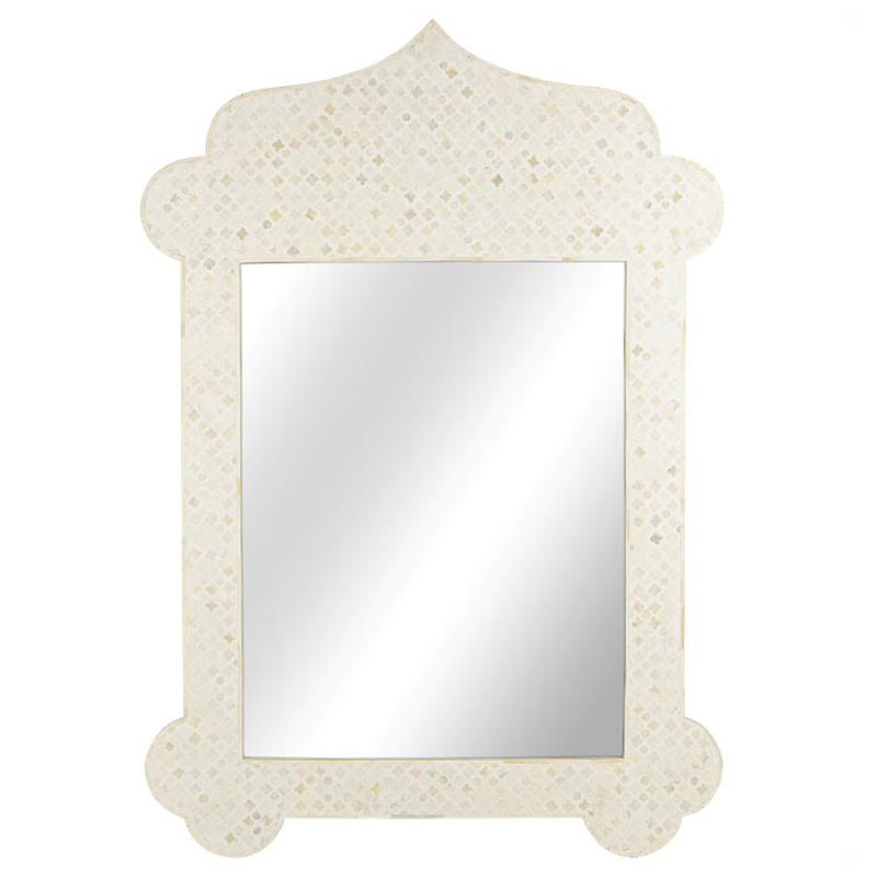 Зеркало Bone Inlay Dome Mirror beige Бежевый в Сочи | Loft Concept 