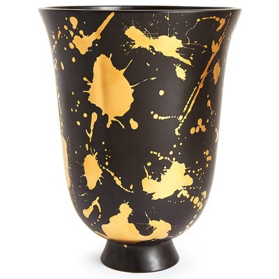 Ваза Futura Drip Urn Jonathan Adler Черный Золотой в Сочи | Loft Concept 