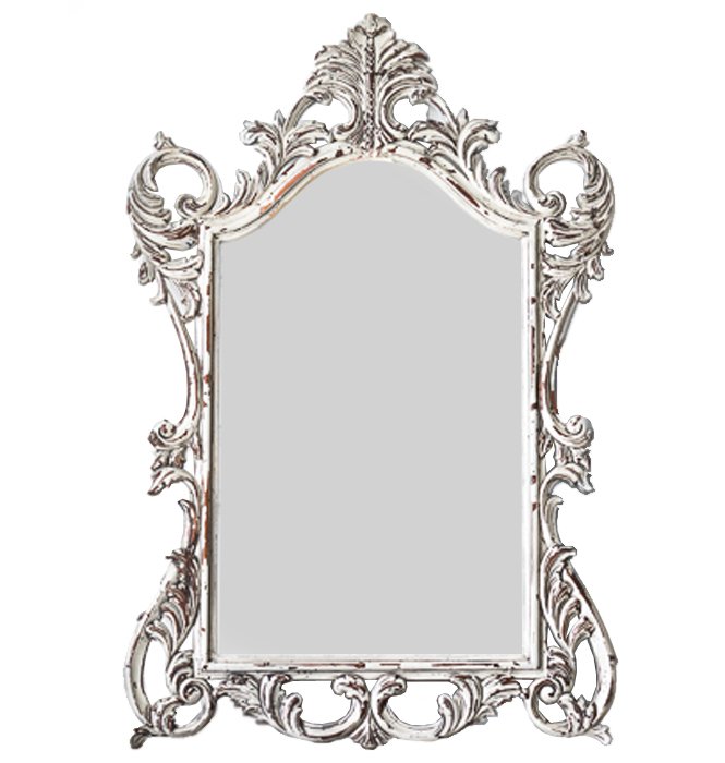 Зеркало Baroque ornament mirror Белый винтажная патина   в Сочи | Loft Concept 