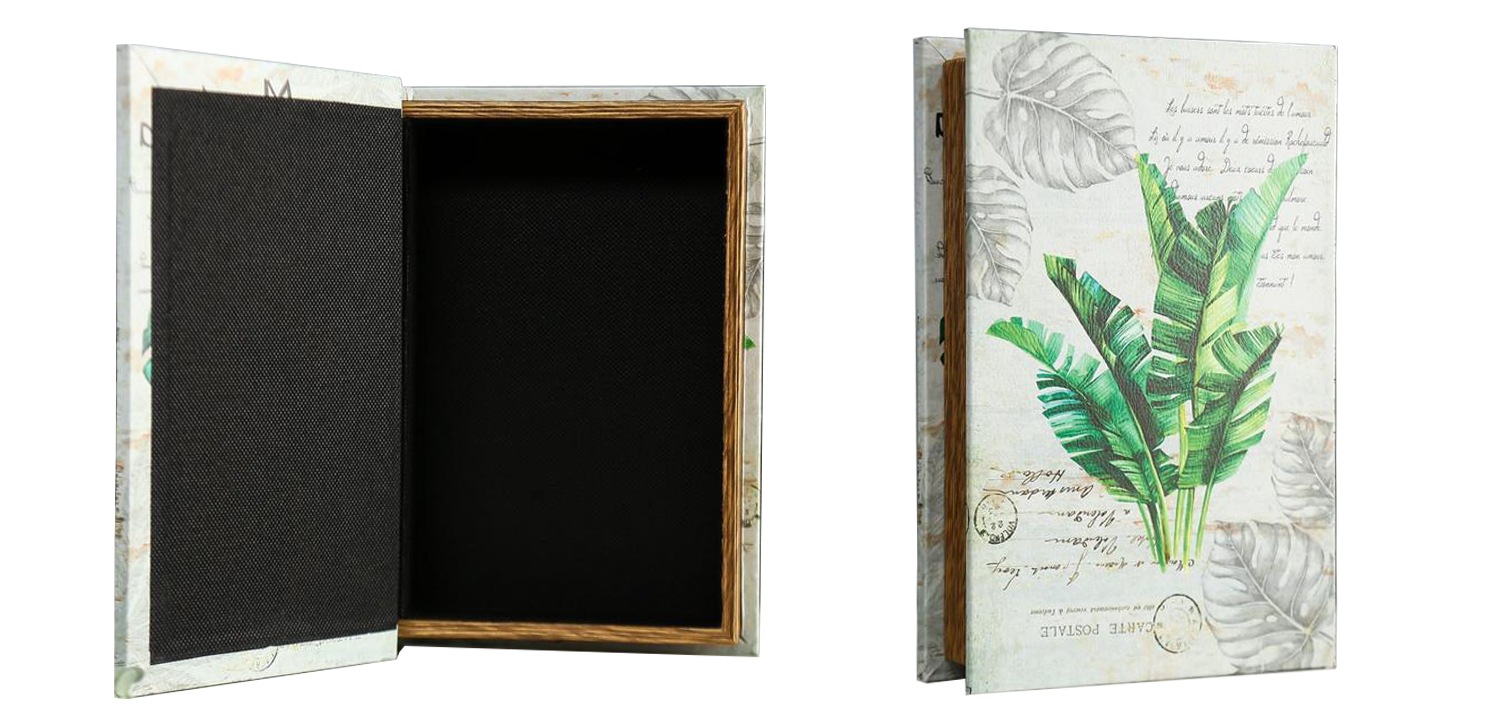 Шкатулка-книга Monstera Leaves Mirror Book Box - фото
