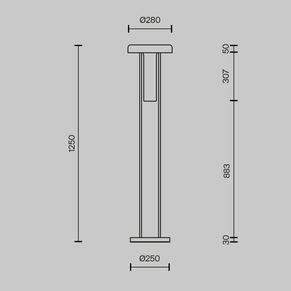 Напольный торшер светодионый Ikebana Black 3000К 24Вт в Сочи