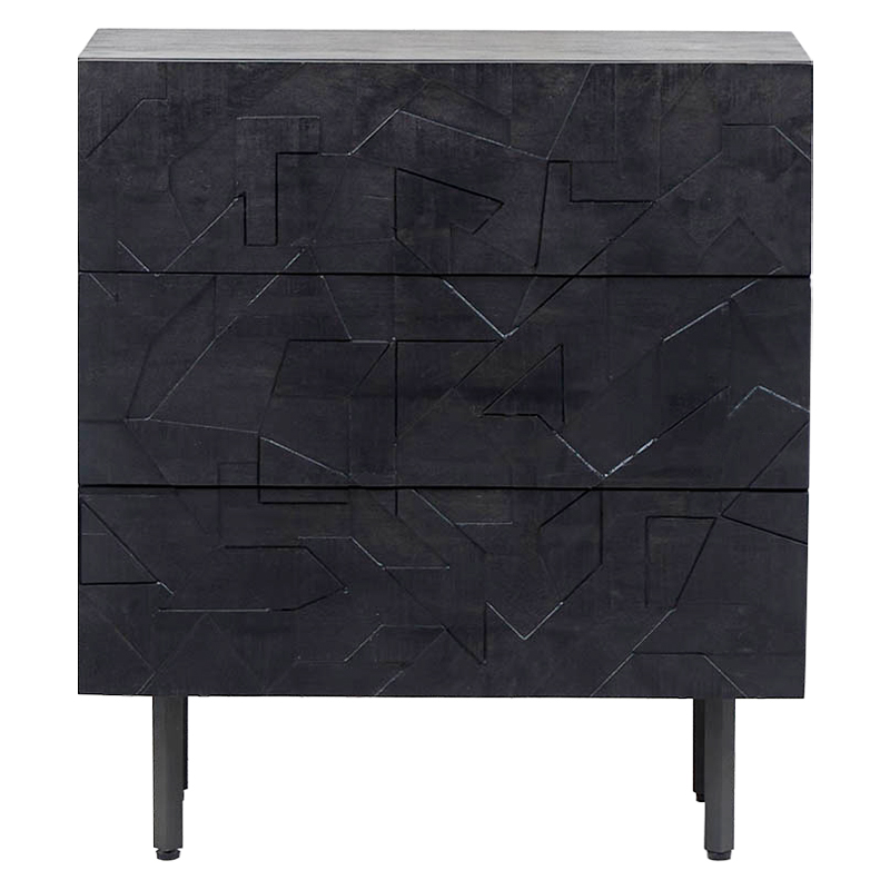 Комод Polygonal Ornament Chest of Drawers M Черный в Сочи | Loft Concept 