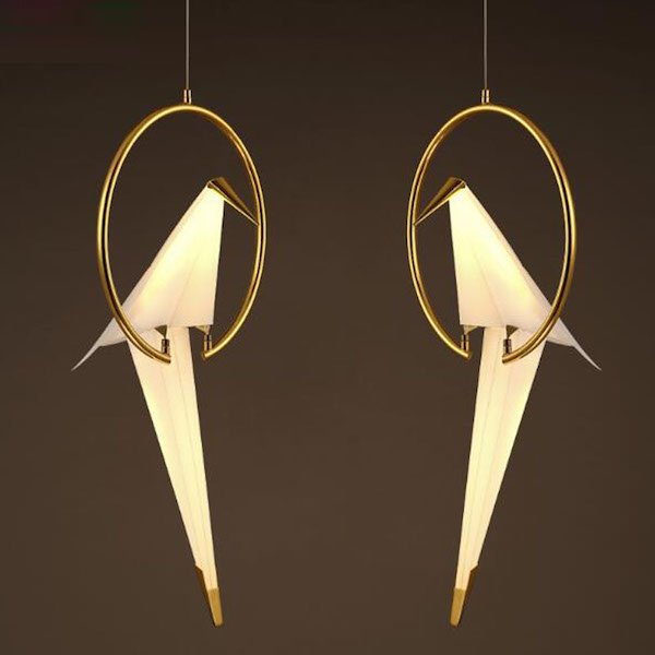 Подвесной светильник Origami Bird Pendant Бежево-серый в Сочи | Loft Concept 