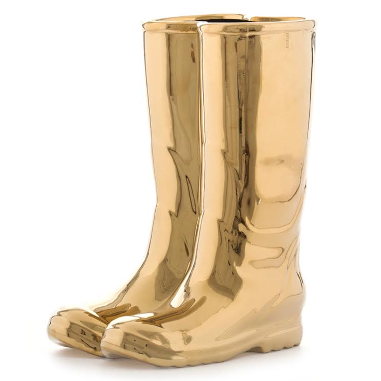 Подставка для зонтов и тростей Seletti Rainboots Gold Глянцевое золото в Сочи | Loft Concept 