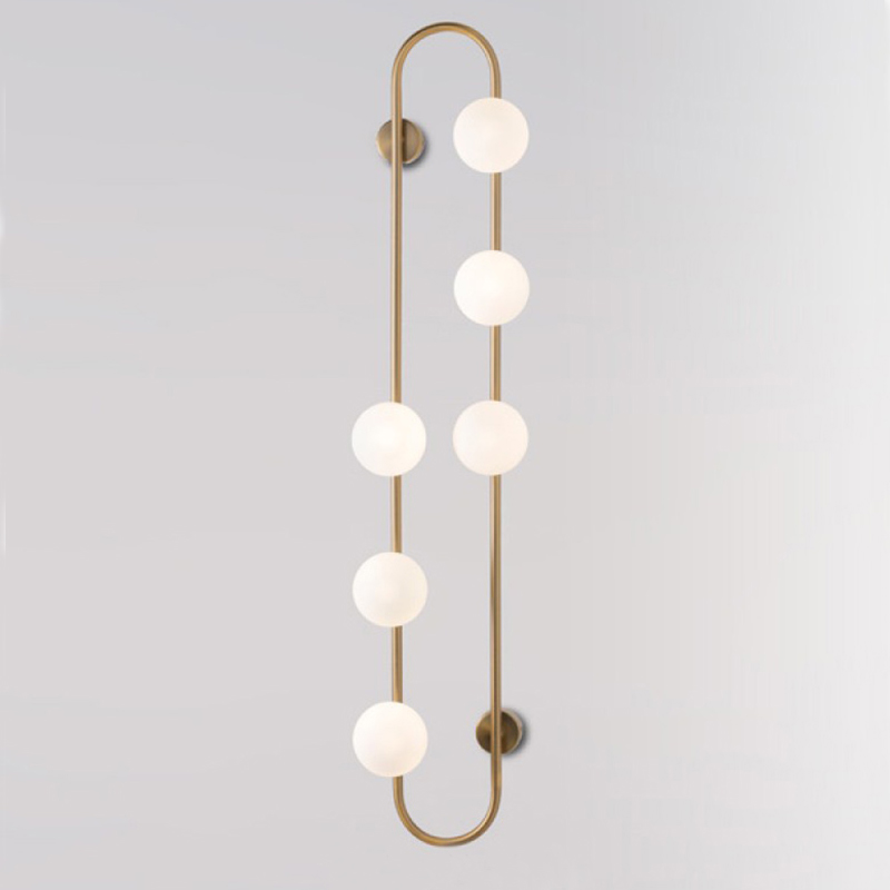 Бра HOOP WALL Lamp Gold 6 Золотой Белый в Сочи | Loft Concept 