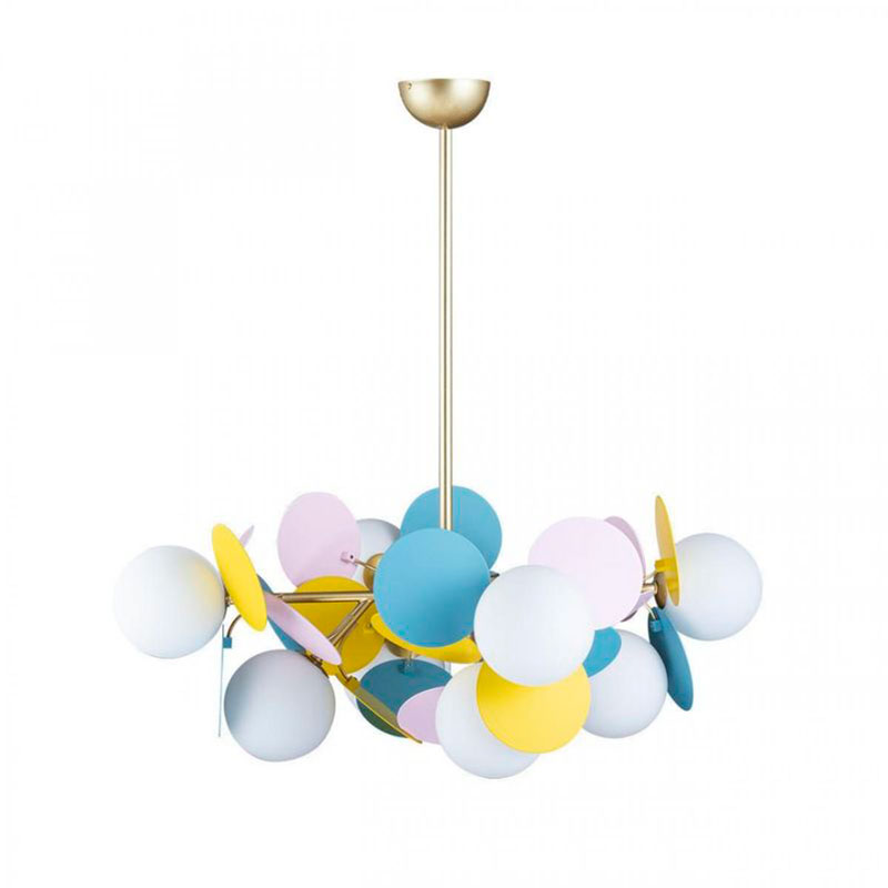 Люстра MATISSE Chandelier multicolor 8 ламп Мульти Золотой в Сочи | Loft Concept 