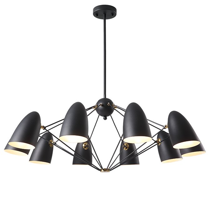 Люстра JLYLITE 10-Light Sputnik Chandelier Black Черный в Сочи | Loft Concept 