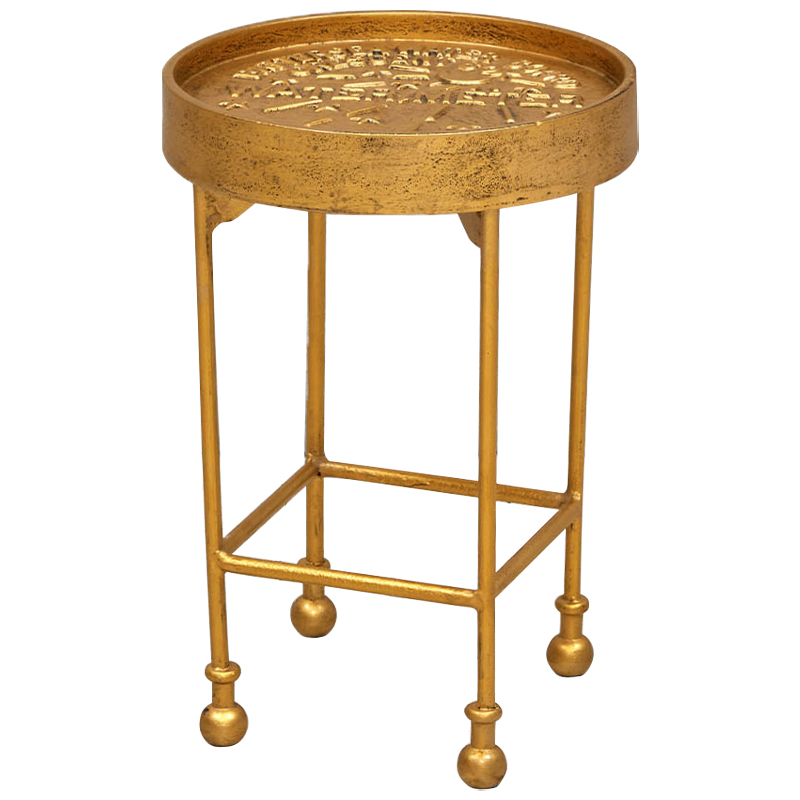 Приставной круглый столик Alain Gold Side Table Золотой в Сочи | Loft Concept 