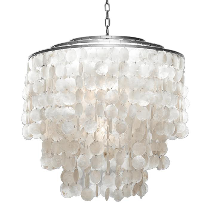 Люстра SHELL Chandelier 65 Серебро Белый Серебряный Люстра SHELL Chandelier 65 Серебро Белый Серебряный в Сочи | Loft Concept