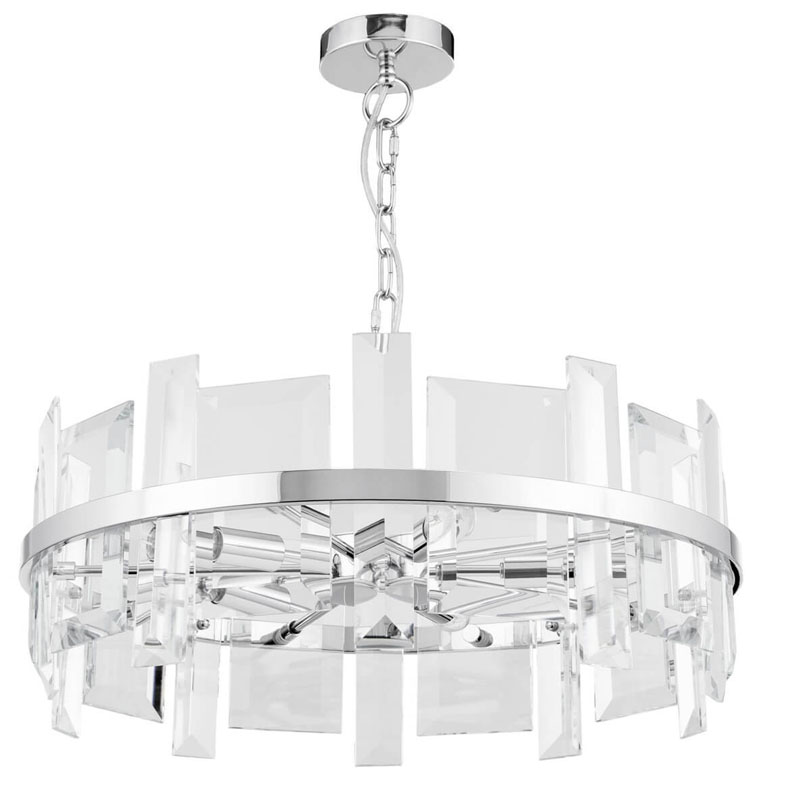 Люстра Harlow Crystal Round Chandelier chrome 5 Хром в Сочи | Loft Concept 