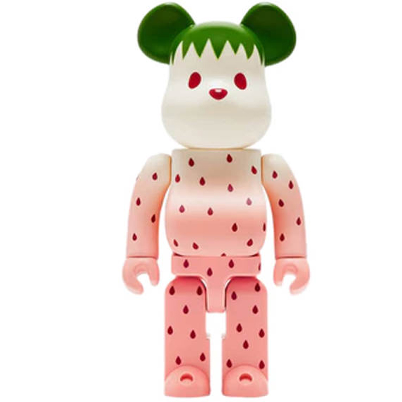 Статуэтка Bearbrick Strawberry Белый Розовый Зеленый в Сочи | Loft Concept 