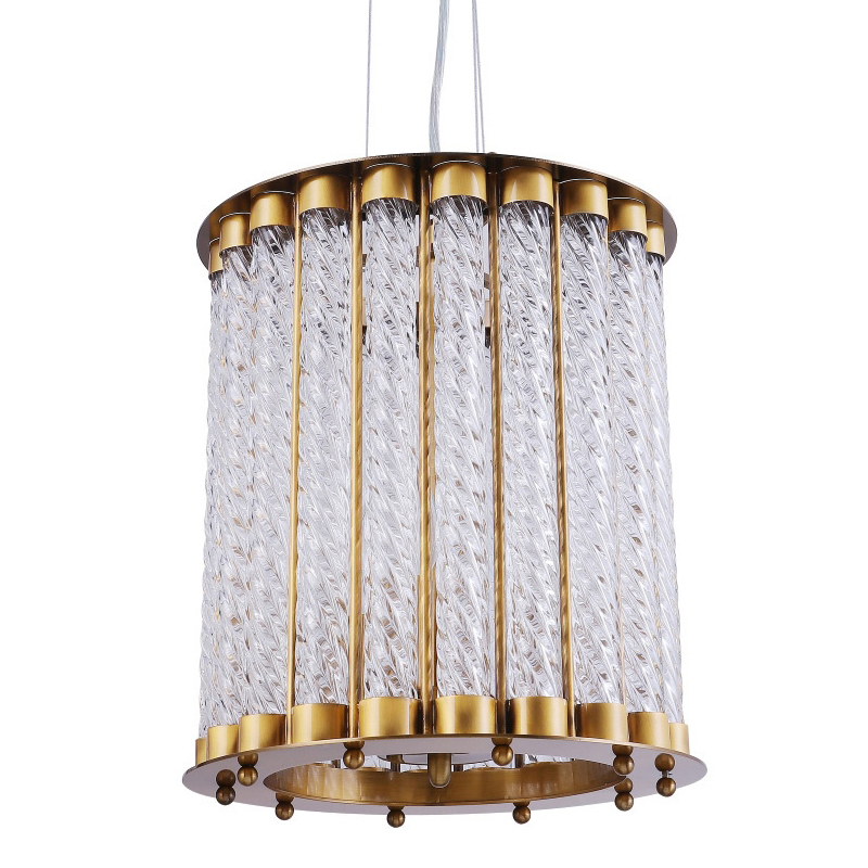 Люстра Lantern Tiziano Chandelier bronze D25 Бронза Прозрачное Стекло в Сочи | Loft Concept 