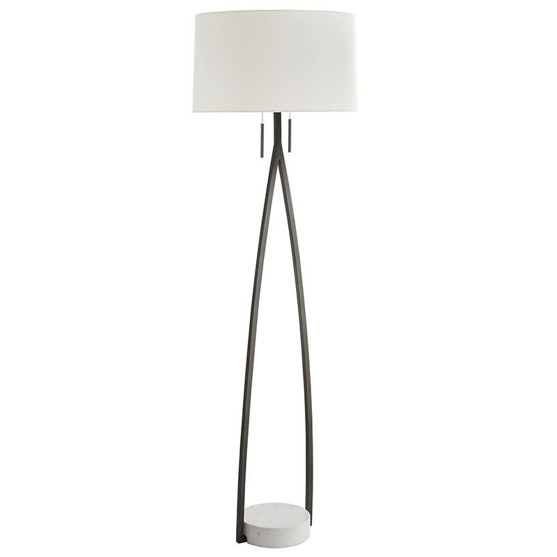 Торшер Arteriors KENNA FLOOR LAMP Черный Белый в Сочи | Loft Concept 