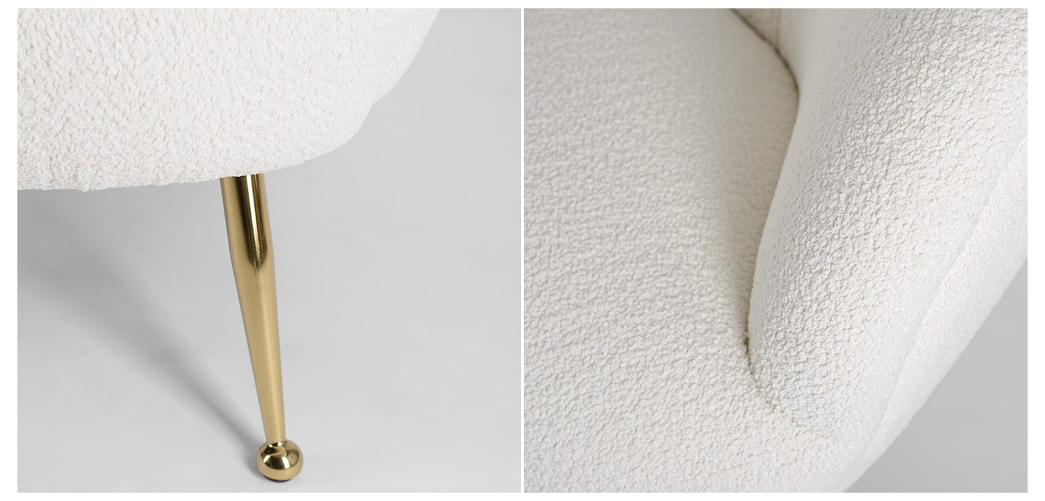 Кресло Monique Milky Boucle - фото №1